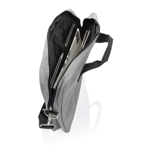 Xd Collection laptop bag 15 inch, 600D polyester - Grey