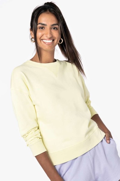 Eco-Friendly Ladies’ Drop-Shoulder Sweatshirt - Peacock Blue / 2XL
