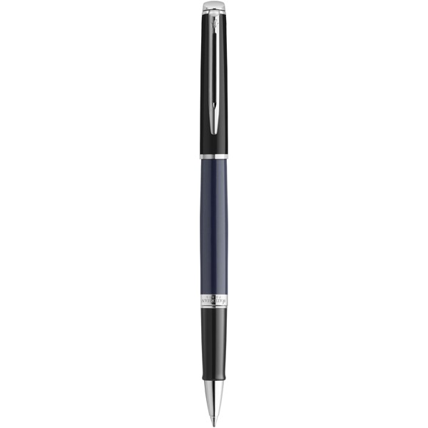 Hemisphere colour blocking rollerball pen with palladium trim (black ink) - Blue / Black