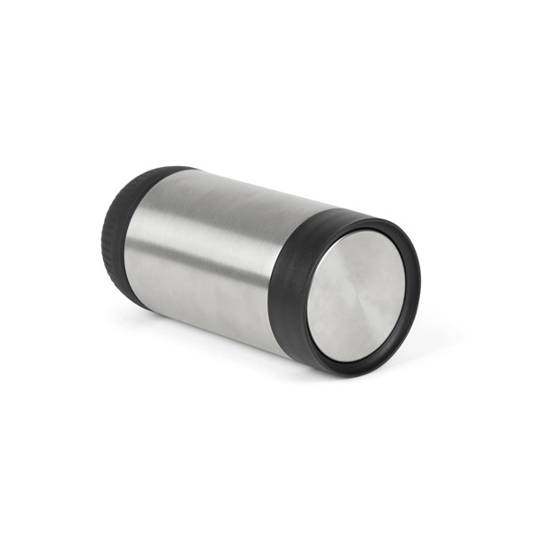 Termohrnek s push zavíráním VINGA Erie z RCS recyk. SS 350ml - Stříbrná / Černá