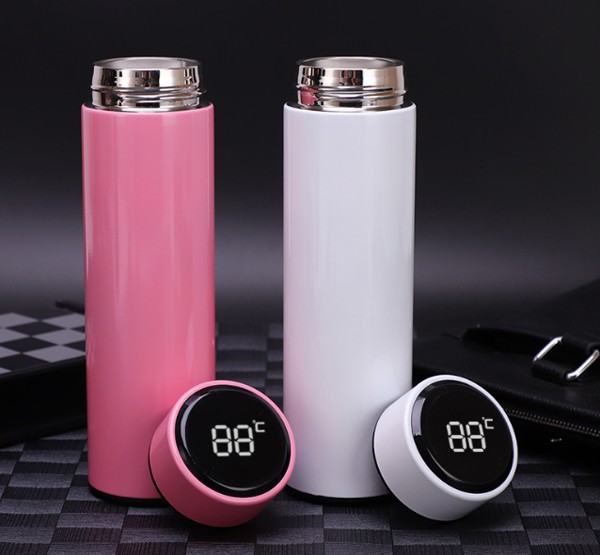 Thermos with display - WHITE