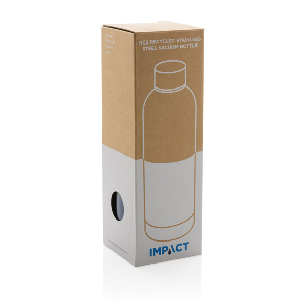 XD Collection Impact vakuumska steklenica, 500 ml, reciklirana - Modra