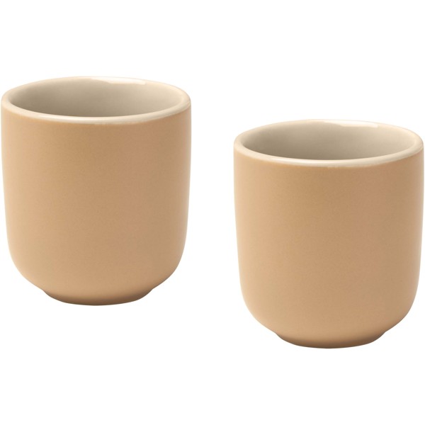 Keramické šálky na espresso s matným povrchom, 90 ml - sada 2 ks - Ovsená kaša