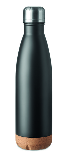 Garrafa de aço inoxidável Aspen Cork - Preto