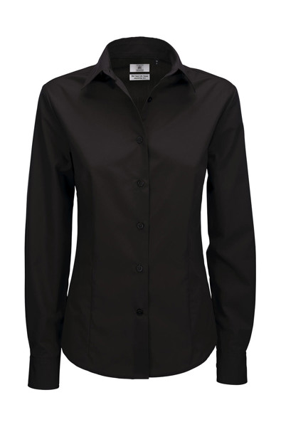 SmartLSL / Women Poplin Shirt - Black / XL