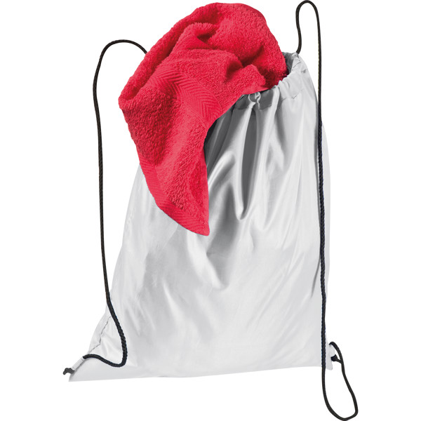 Gymbag made of recycled polyester WANDA - White