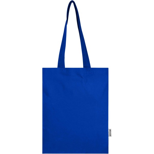 Sac shopping Madras Blend en coton recyclé GRS 140 g/m² - Bleu royal