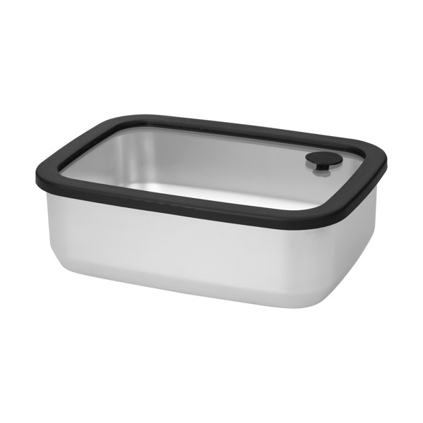 Boîte À Lunch En Acier Inoxydable Avec Couvercle En Verre "Rilo", 1100 Ml