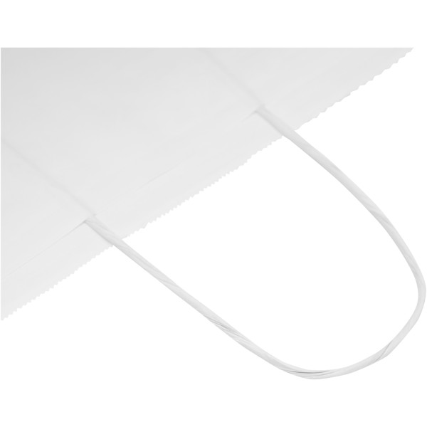 Kraftpapiertasche 80-90 g/m² mit gedrehten Griffen – XL - weiss