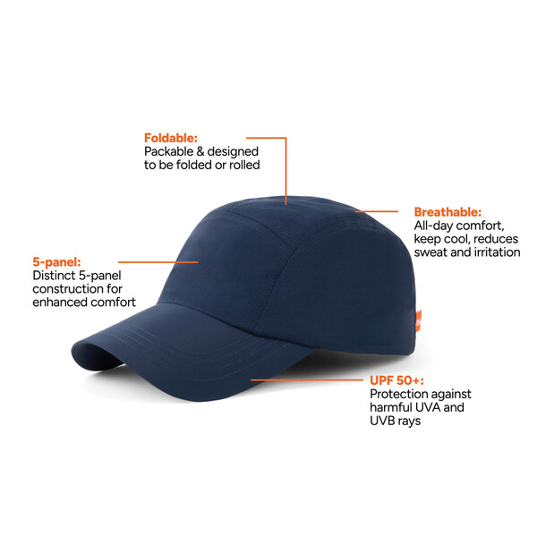 Casquette Anti-UV UPF 50+ Nordic Drift Aero RCS - Bleu Marine