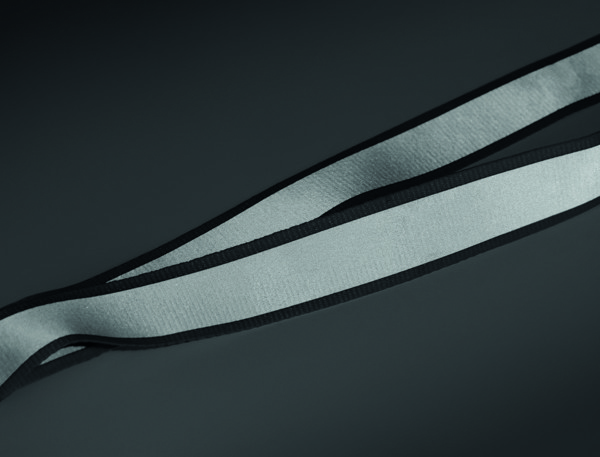 Reflective RPET lanyard Tosee - Black