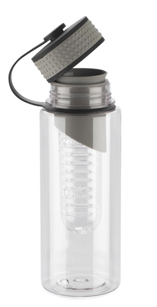 Water bottle with fruit container FRUGT 800 ml - grey