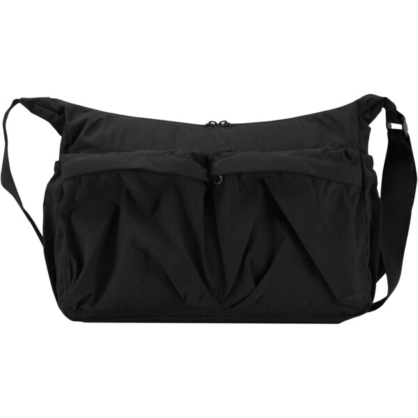 Calli 13" GRS recycled nylon laptop messenger bag - Black