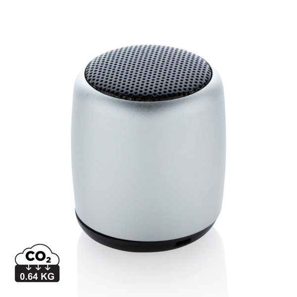 Mini aluminium wireless speaker - Silver