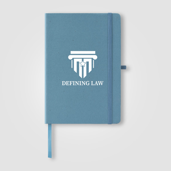 Terra Recycled Milk Carton Hard Cover Notebook  - A5 - Steel Blue / 4 Color inkjet
