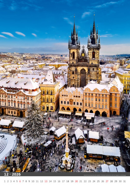 Nástěnný kalendář Praha 2026