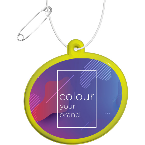 Pendente refletor de PVC oval RFX™ - Amarelo neón