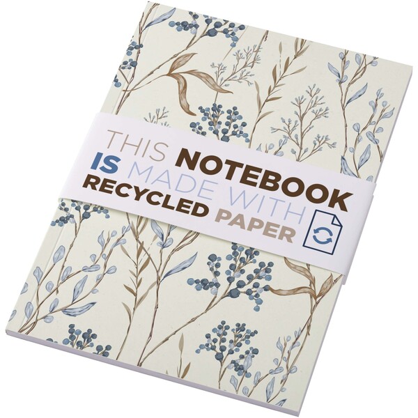 Novella Austen A5 recycled notesbog med softcover - 50 ark - Elfenben Hvid