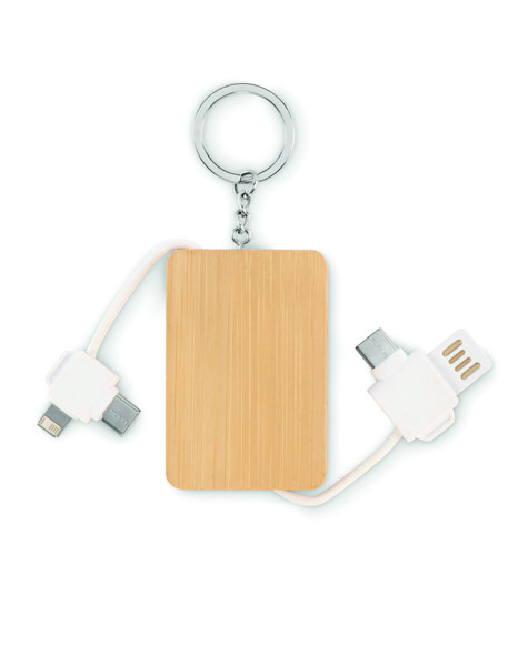 Bupow key ring cable, 2in1 USB-C, micro-B