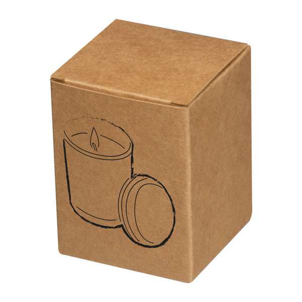 Svijeća od matiranog stakla s bambusovim poklopcem Metz