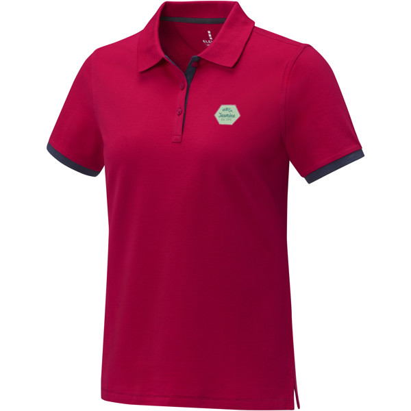 Polo Morgan à manches courtes deux tons femme - Rouge / S