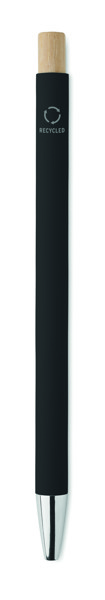 Recycled aluminium ball pen Bergamo - Black