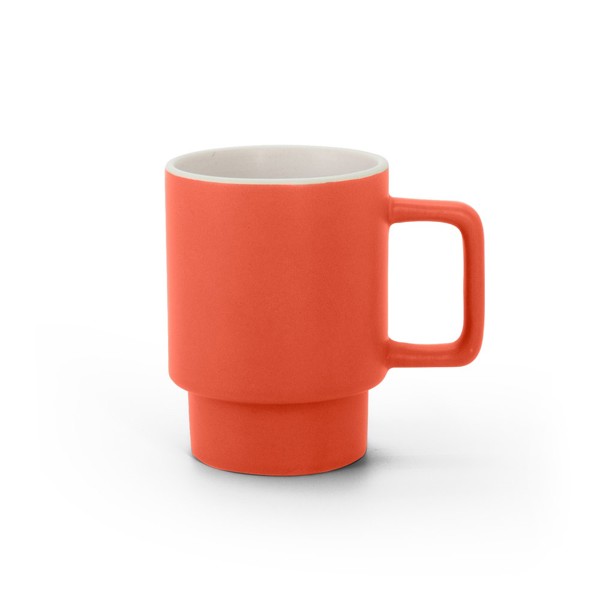 KUERTEN. Keramický hrnek s matným povrchem, 330 ml - Červená
