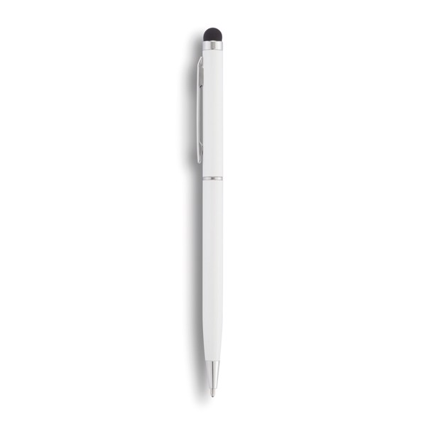 Thin metal stylus pen - White