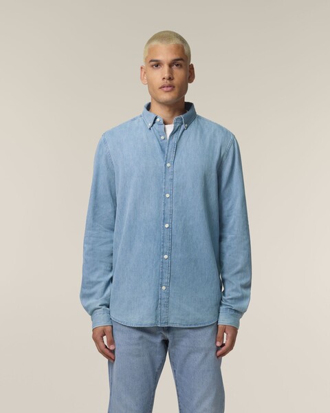 Stanley Denim Shirt - Light Wash / 4XL