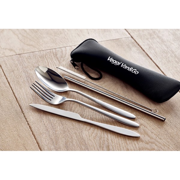 Cutlery set stainless steel 5 Service - Black