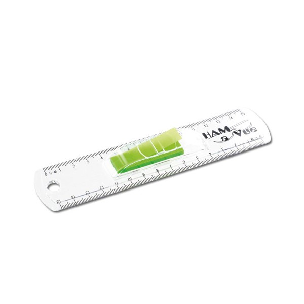 15cm TRANSPARENT RULER WITH PAGE FLAGS - Jaune / 