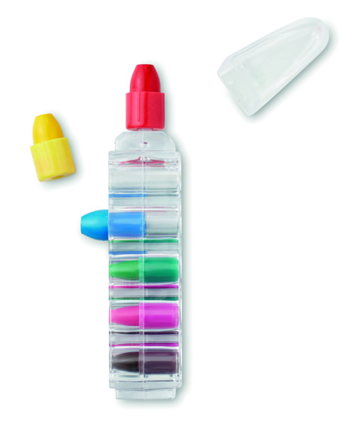 Set of 6 wax crayons Magic