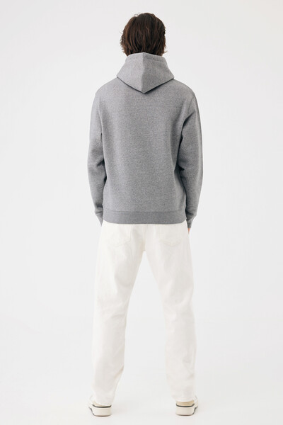 Mikina s kapucí IQONIQ Joshua z recyklované bavlny - Light Heather Anthracite / L