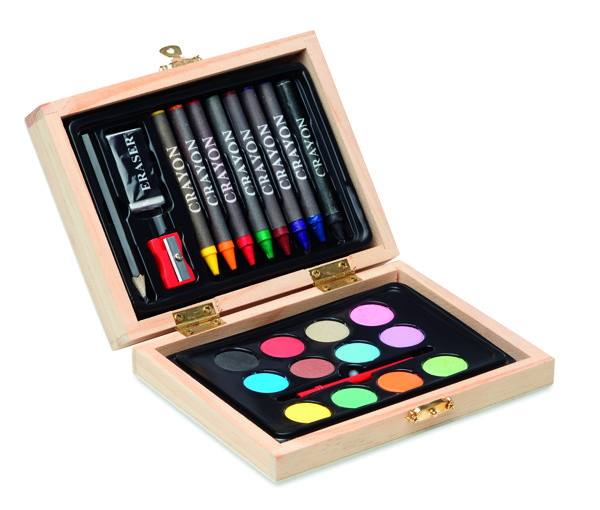 Painting set in wooden box Beau