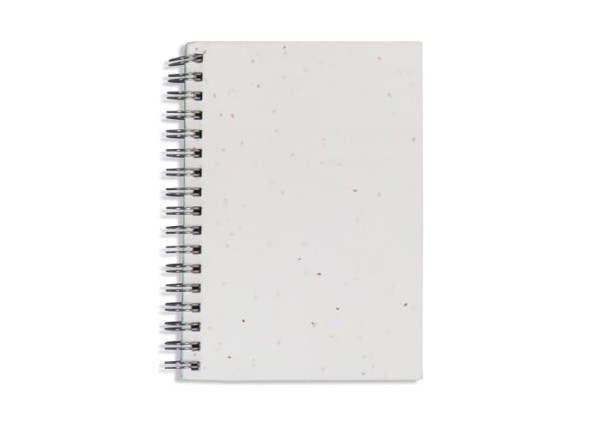 Seed paper spiral notebook - White