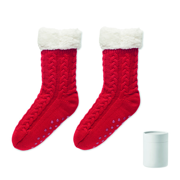 Pair of slipper sock L Canichie L - Rød
