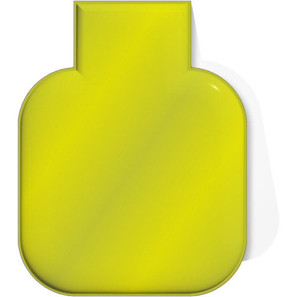 Íman refletor em TPU quadrado RFX™ - Amarelo neón