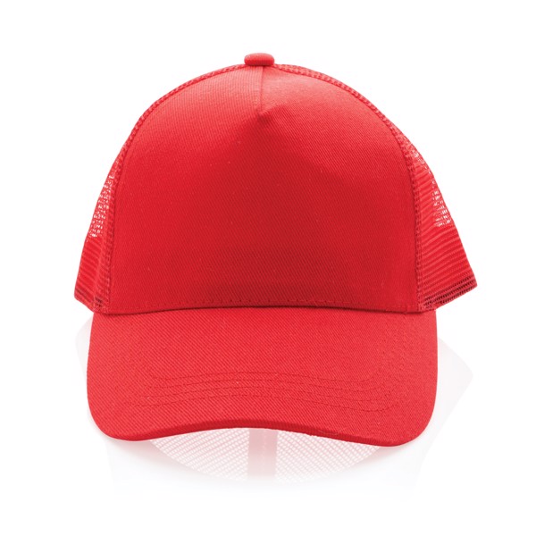 Impact AWARE™ 190gr Brushed rCotton 5 Panel Trucker-Cap - Rot