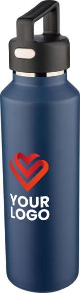 Gerecyclede roestvrijstalen dubbelwandige fles (600 ml) Mace - wit