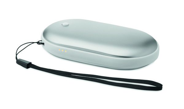 Aluminium electric hand warmer Mukava - Matt Silver