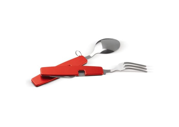 Foldable cutlery in multi-tool - Red