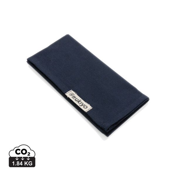 Set de 4 serviettes de table Ukiyo en rcotton 180gr Aware™ - Bleu Marine