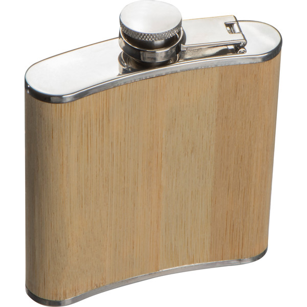 OSWALD Flaska bambusz bevonattal, 170 ml - Beige