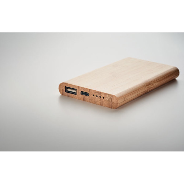 Arenapower C bamboo power bank, 4000 mAh, Type-C