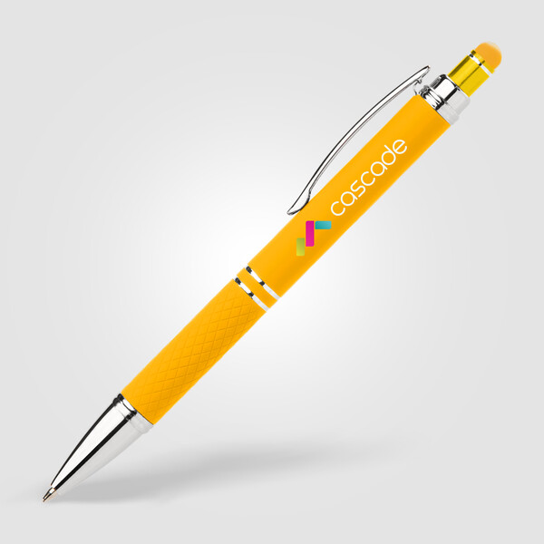 Phoenix Softy Brights Gel Pen w/ Stylus - Yellow / Laser
