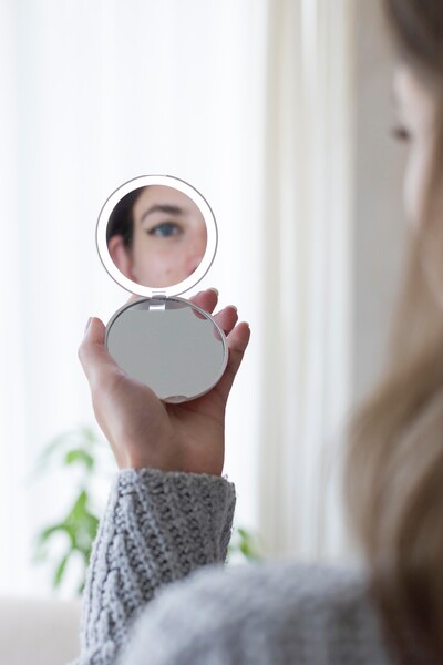 Pocket mirror Mirlo | Recycled - white