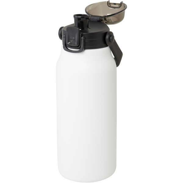 Garrafa com isolamento a vácuo em cobre e aço inoxidável reciclado com certificação RCS de 1600 ml "Vasa" - Branco