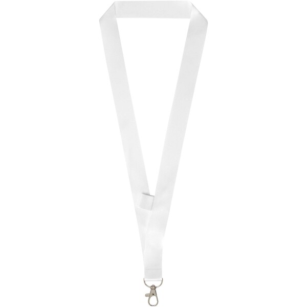 Neve sublimation lanyard with loop - White / 20mm