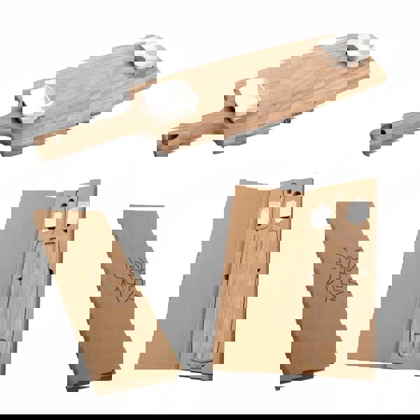 TAKAOKA Servier-Set mit Holzbrett und Schalen