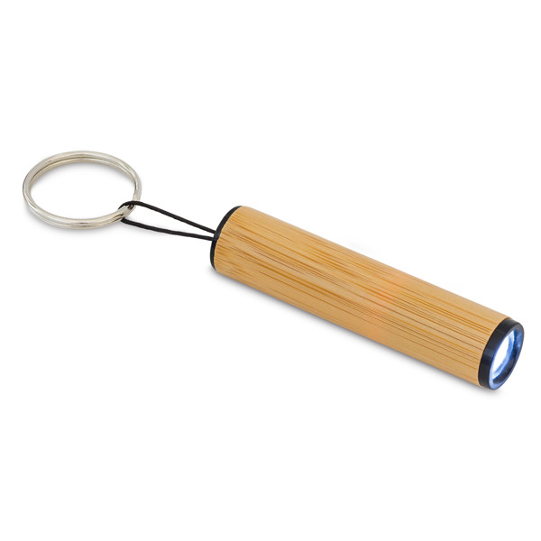 Pelak bamboo pen and torch keychain in a gift box